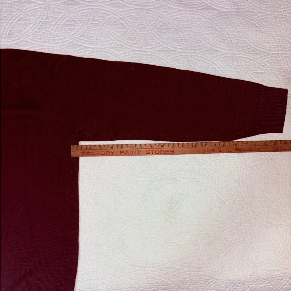 L.L. Bean Cashmere and Cotton Crewneck Sweater  Burgundy XL